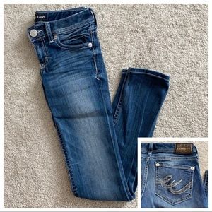 Express low rise skinny jeans